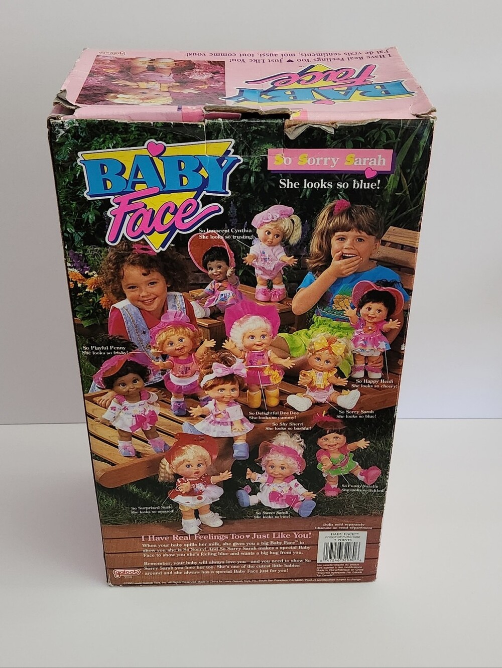 Vintage Galoob Baby Face So Sorry Sarah Doll #6 Canadian Version with Box - Picture 8 of 10